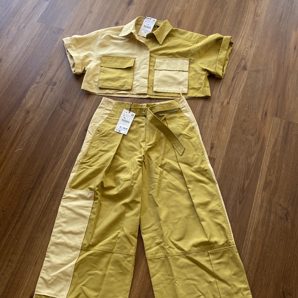 Zara LIMITED EDITION patchwork cargo pants